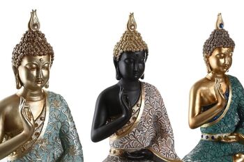 FIGURINE EN RÉSINE 30X17X40 BOUDDHA 3 ASSORTIMENTS. FD202737 2