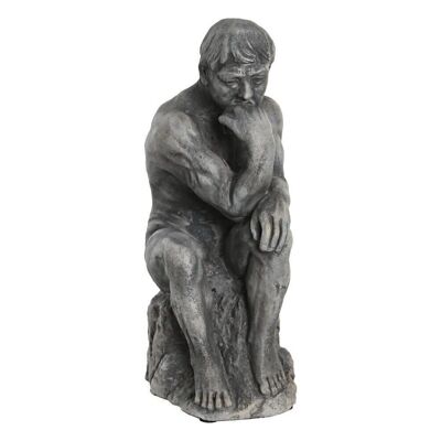 FIGURE CEMENT 16X12X30 WORN GRAY THINKER FD205657