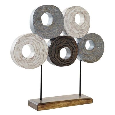 DÉCORATION ALBASIA FER 49X10X47 CERCLES DH194458