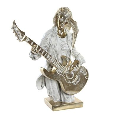 FIGURA RESINA 37X25X50 MUSICO BLANCO FD189959