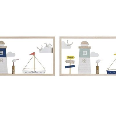DECORATION MDF 40X3X20 LIGHTHOUSE 2 ASSORTED. LM196406