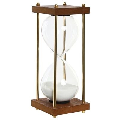 HOURGLASS WOODEN GLASS 9X9X23,5 BROWN DH206393