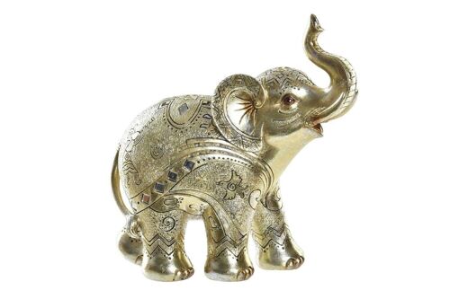 FIGURA RESINA 24X10X24 ELEFANTE DORADO FD195817