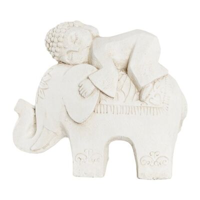 FIGUR MAGNESIA 44X22X40 BUDDHA-ELEFANT IM ALTER FD203214