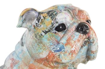 FIGURINE RÉSINE 24X18X22 CHIEN MULTICOLORE RF182928 2