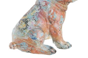 FIGURINE RÉSINE 24X18X22 CHIEN MULTICOLORE RF182928 3