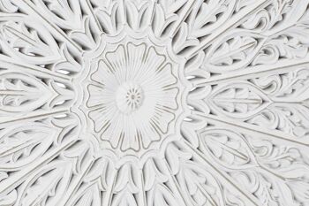 DÉCORATION MURALE MDF 76,5X2X76,5 MANDALA BLANC DP178612 3