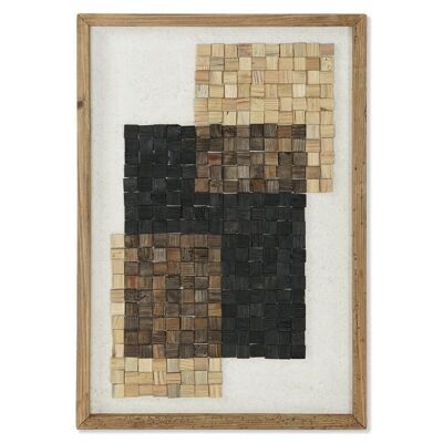 RECYCLED WOODEN GLASS PICTURE 42X4X62 NATURAL CU207609