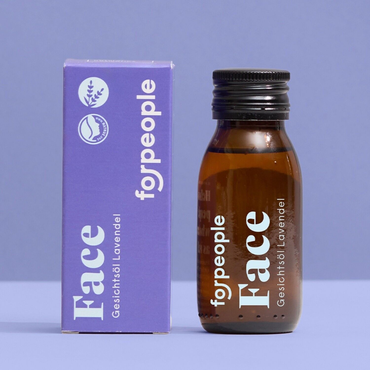 Aceite facial orgánico de lavanda: cosmética natural sin plástico con dispensador de corcho.