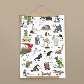 Affiche ABC avec des animaux 3