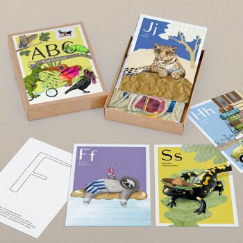 Jeu de cartes ABC avec des animaux, cadeau pour l'inscription à l'école 2