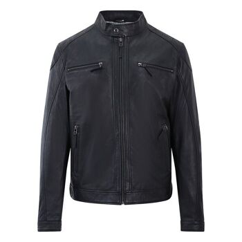 Blouson en cuir style motard romain pour homme – 2385 2