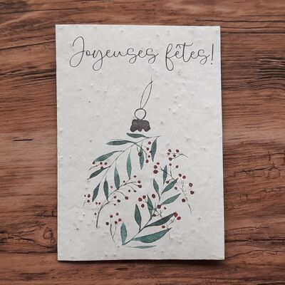 Plantable card – Happy Holidays