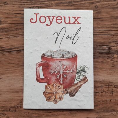 Plantable card – Merry Christmas (mug)