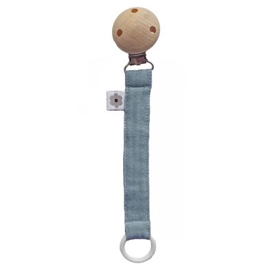 Pacifier clip muslin tradewinds eco