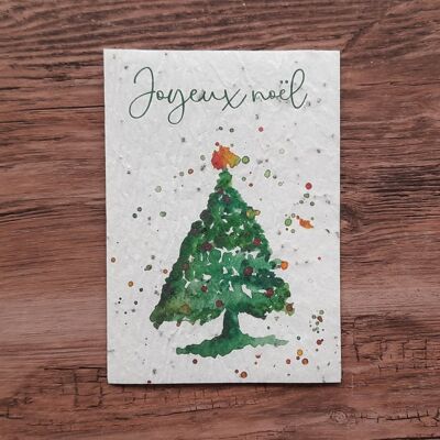 Tarjeta plantable – Feliz Navidad (árbol)