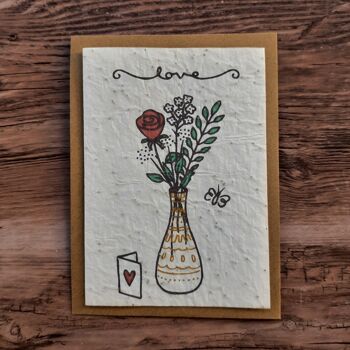 Carte à planter – Bouquet d’amour 1