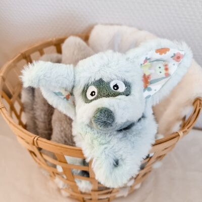 Plüschwolf „Loupapeur“ Wassergrün flauschig