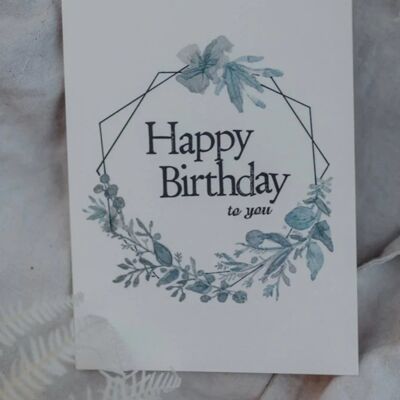 Carte postale timbrée "Happy Birthday"
