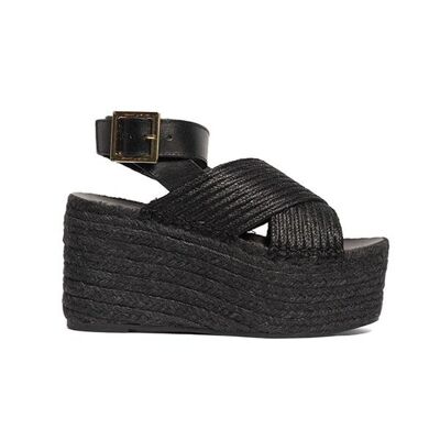 Wedge sandals Pou Des Lleo Black
