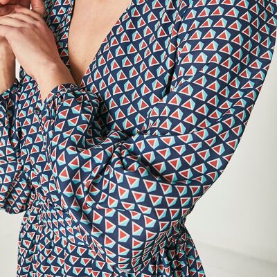 Vestido largo cardamomo azul