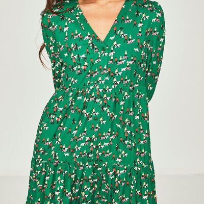 Chiens en robe longue vert tamarin