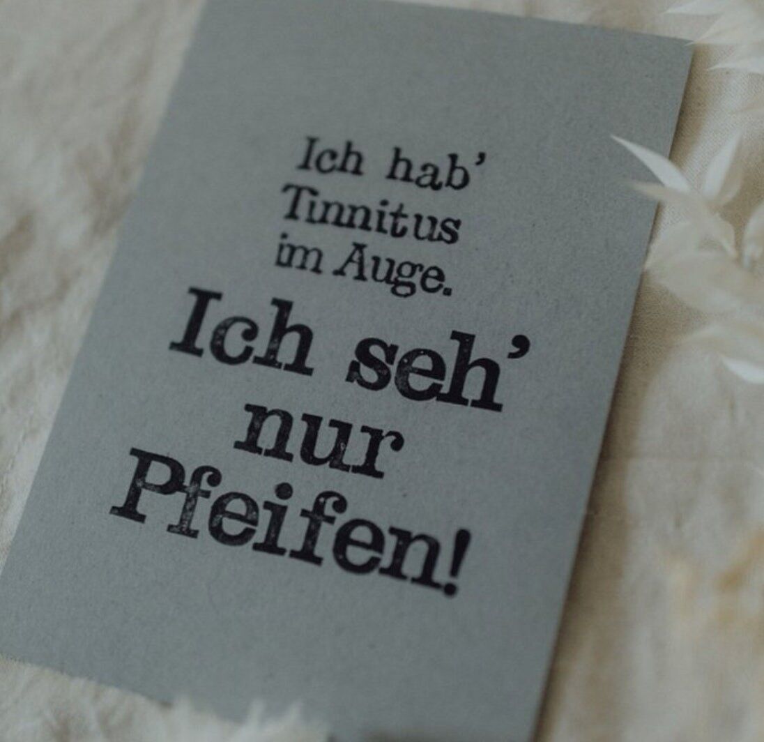 Cartolina affrancata "Acufeni negli occhi"