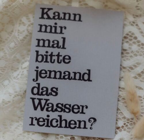 Gestempelte Postkarte "Wasser reichen"