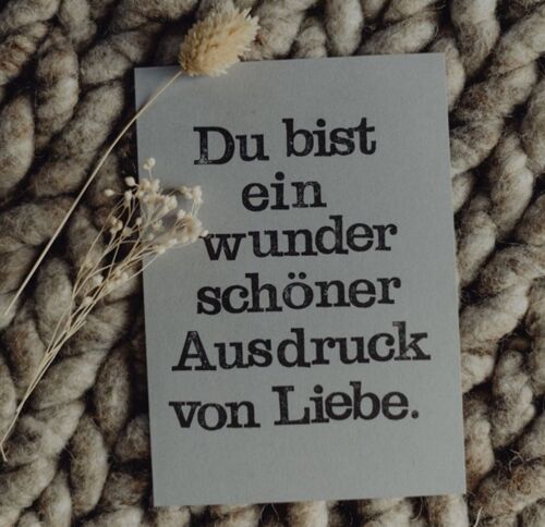 Gestempelte Postkarte "Ausdruck von Liebe"