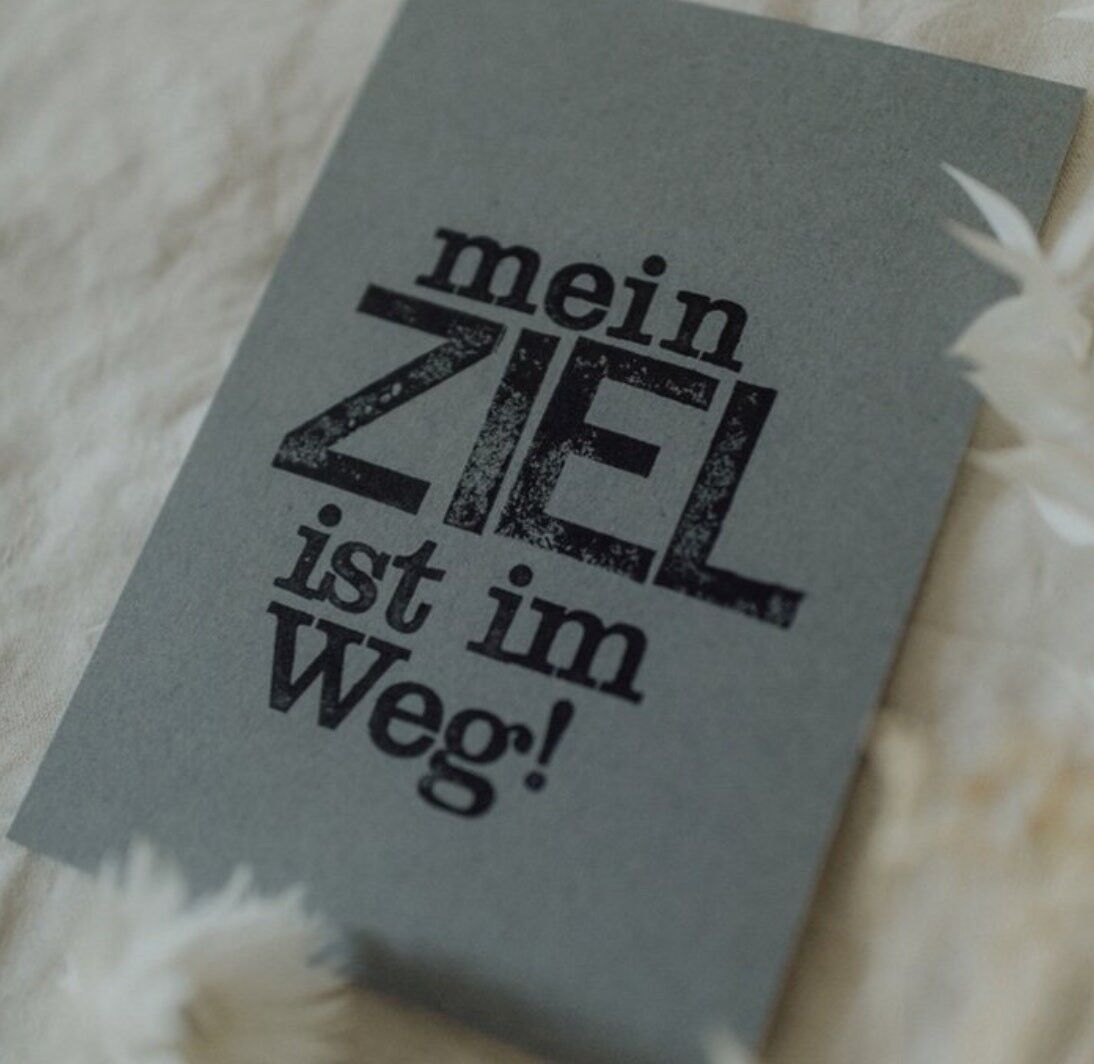 Stamped postcard "Target in the way"