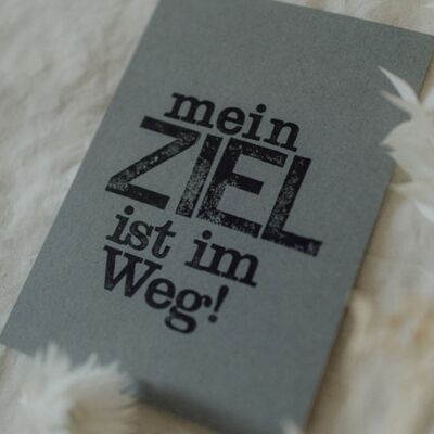 Gestempelte Postkarte "Ziel im Weg"