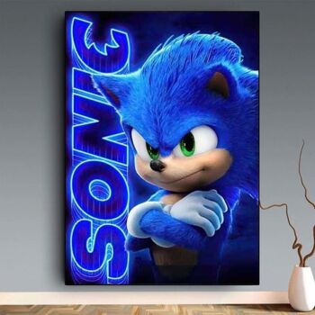 Affiches Sonic Chambre Enfant 30x40cm - Poster Bébé Garçon Fille 2