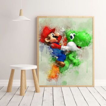 Affiches Mario Chambre Enfant 30x40cm - Poster Bébé Garçon Fille 3