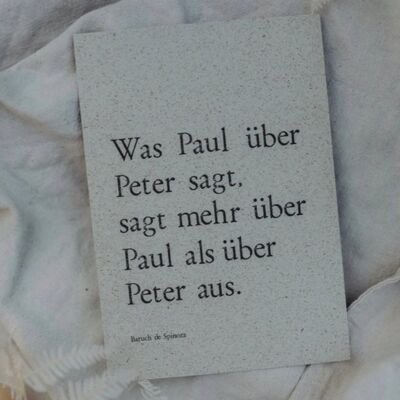 Postal estampada "Paul & Peter"