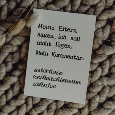 Cartolina affrancata "Non mentire"