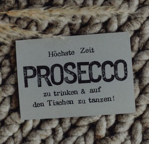 Gestempelte Postkarte "Prosecco"