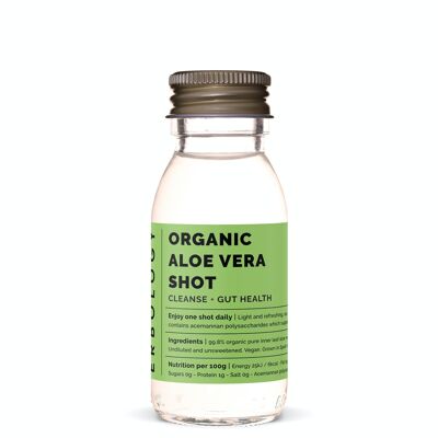 Shots de jugo de aloe vera orgánico