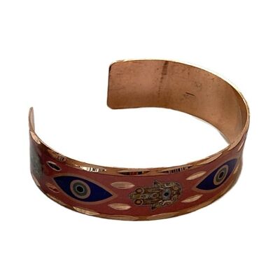 Evil Eye Copper Cuff, Style 04