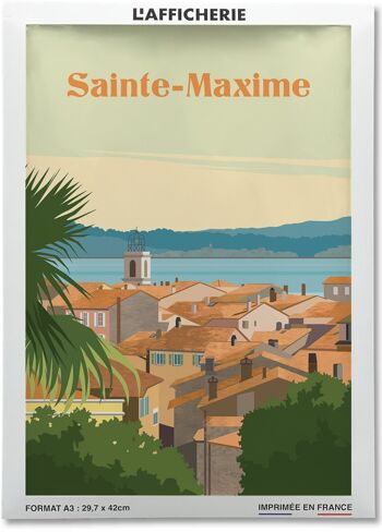 Affiche illustration de la ville de Sainte-Maxime 2