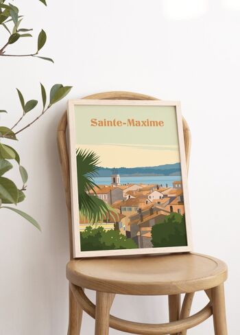 Affiche illustration de la ville de Sainte-Maxime 3