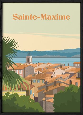 Affiche illustration de la ville de Sainte-Maxime 4