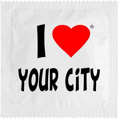 Condom: CUSTO I love "YOUR CITY" White