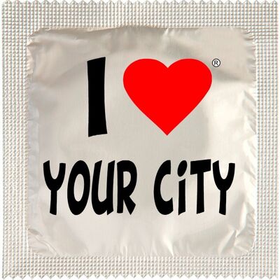 Préservatif: CUSTO I love "YOUR CITY" Silver