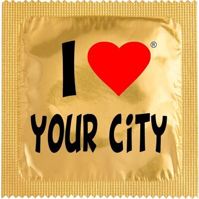 Condom: CUSTO I love "YOUR CITY" Gold