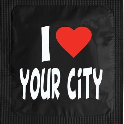 Préservatif: CUSTO I love "YOUR CITY" Black