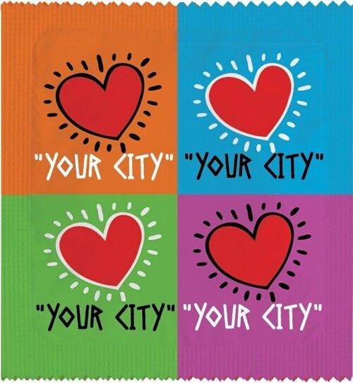 Préservatif: CUSTO 4 Hearts "YOUR CITY"