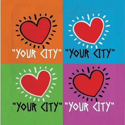 Préservatif: CUSTO 4 Hearts "YOUR CITY"