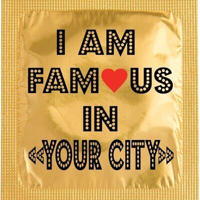 Condom: CUSTO I am Famous "YOUR CITY"