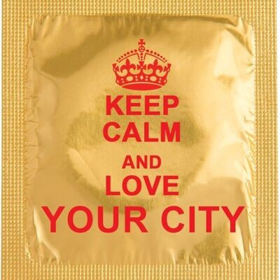Préservatif: CUSTO Keep Calm and love "YOUR CITY"