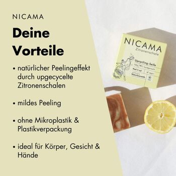 NICAMA - savon recyclé au zeste de citron 4